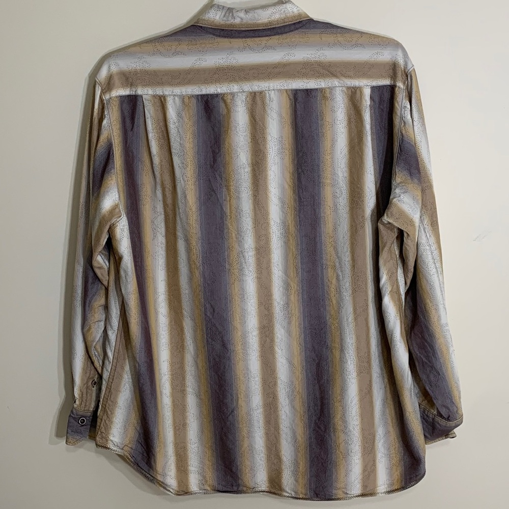 Tommy Bahama| Long Sleeve Silk Striped/Paisley| L - Picture 3 of 8